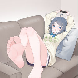 This is a pixiv picture whose title is 井之原小星の足.