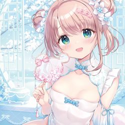This is a pixiv picture whose title is 白チャイナ着てみました*＊.