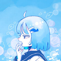 This is a pixiv picture whose title is あくび.