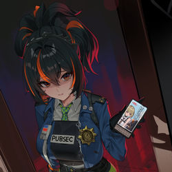 This is a pixiv picture whose title is 🚨👮‍♀️👉🚔.