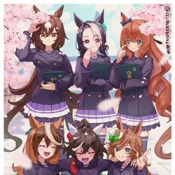 This is a pixiv picture whose title is トレセン学園の卒業式.