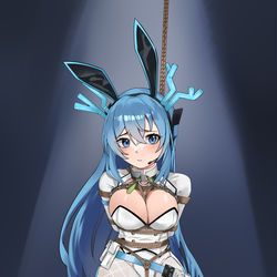 This is a pixiv picture whose title is oc request - 聚光灯下的兔女郎.