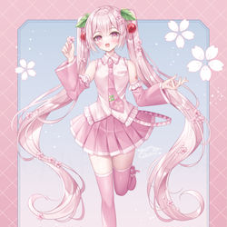 This is a pixiv picture whose title is Blooming🍒🌸.