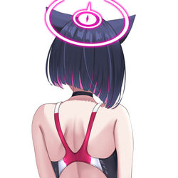 This is a pixiv picture whose title is カズサの背中です（競泳）.