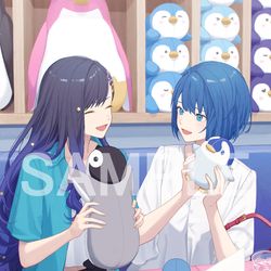 This is a pixiv picture whose title is 【仕事絵】入場者特典「思い出写真カード」イラスト.