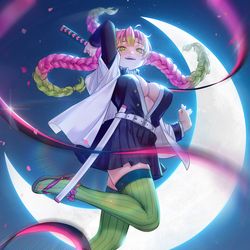 This is a pixiv picture whose title is 甘露寺蜜璃.