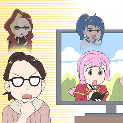 This is a pixiv picture whose title is 生徒会の中の人.