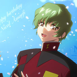 This is a pixiv picture whose title is ニコル　誕生日.