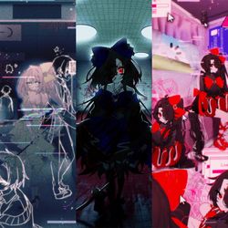 This is a pixiv picture whose title is magical girl in liminal  Spaces.