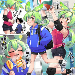 This is a pixiv picture whose title is 男子中学生ずんだもんという概念④　「部活動」編.
