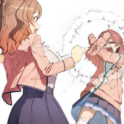 This is a pixiv picture whose title is 見た目リバース【佑芽⇔咲季】.