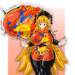 This is a pixiv picture whose title is 風船人形化純狐さん.