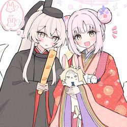 This is a pixiv picture whose title is ティーパーティー（ひな祭り＆うさぎの日）.