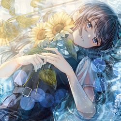 This is a pixiv picture whose title is 揺らめく.