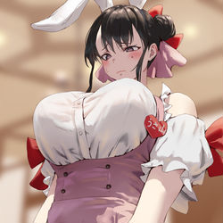 This is a pixiv picture whose title is 新人？のうさ山さん.