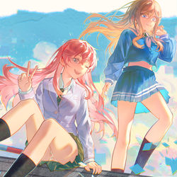 This is a pixiv picture whose title is 蓝天白云.