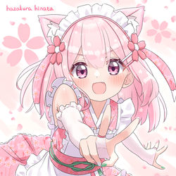 This is a pixiv picture whose title is 葉桜ひなた、満開！.