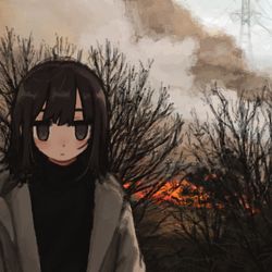 This is a pixiv picture whose title is 枯草になりたい.