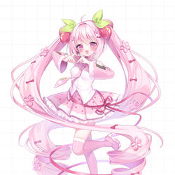 This is a pixiv picture whose title is アイドル🌸桜ミク🍒.