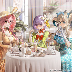This is a pixiv picture whose title is 不穏なお茶会.