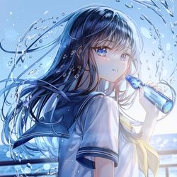This is a pixiv picture whose title is summer🩵🪽.