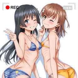 This is a pixiv picture whose title is みこさてで水着撮影会.