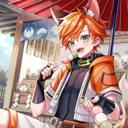 This is a pixiv picture whose title is skeb.