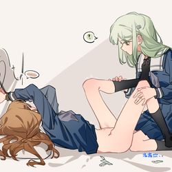 This is a pixiv picture whose title is 画稿改作业崩溃了，摸点.