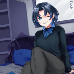 This is a pixiv picture whose title is 火威青 | Hiodoshi Ao.
