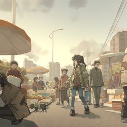 This is a pixiv picture whose title is 小云兮生活日记-买水果的冬日.