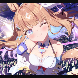 This is a pixiv picture whose title is "全力と全力が ぶつかる瞳！".