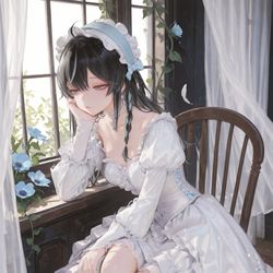 This is a pixiv picture whose title is 【莫尔索|哥特洛丽塔】慵懒无聊的午后.