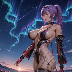 This is a pixiv picture whose title is 这就是哥哥大人给我制造的美景吗？晚上我可要好好奖励哥哥大人呢.