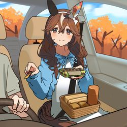 This is a pixiv picture whose title is 運転お疲れ様です.
