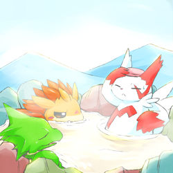 This is a pixiv picture whose title is ♨.