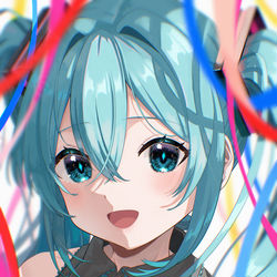 This is a pixiv picture whose title is ミクの日2025.