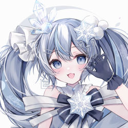 This is a pixiv picture whose title is 雪ミク2025.