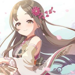 This is a pixiv picture whose title is 微笑みを湛え.