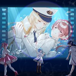 This is a pixiv picture whose title is アクアリウムと手を取って.