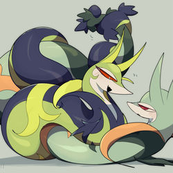 This is a pixiv picture whose title is 蛇とかドラゴンとか.