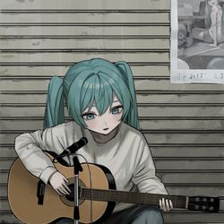 This is a pixiv picture whose title is 路上ライブ.