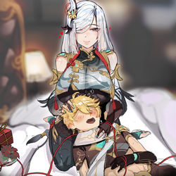 This is a pixiv picture whose title is 申鹤生贺.