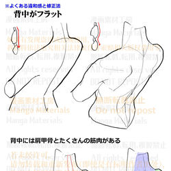 This is a pixiv picture whose title is 個人メモ：背中の立体感.
