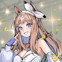 This is a pixiv picture whose title is アーモンドアイ.
