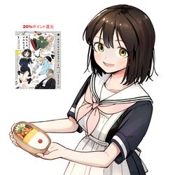This is a pixiv picture whose title is おべんと白雪とポイント還元中告知.