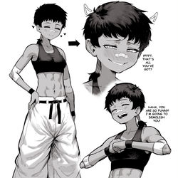 This is a pixiv picture whose title is Small figther girl design.