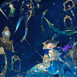 This is a pixiv picture whose title is 星空のガレリア.