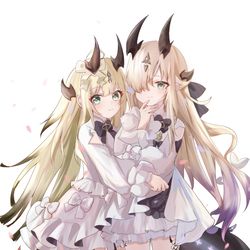 This is a pixiv picture whose title is 红龙姐妹.