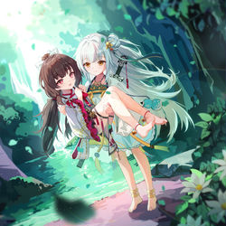 This is a pixiv picture whose title is 二人的相识.