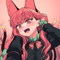 This is a pixiv picture whose title is のしかかりお燐.